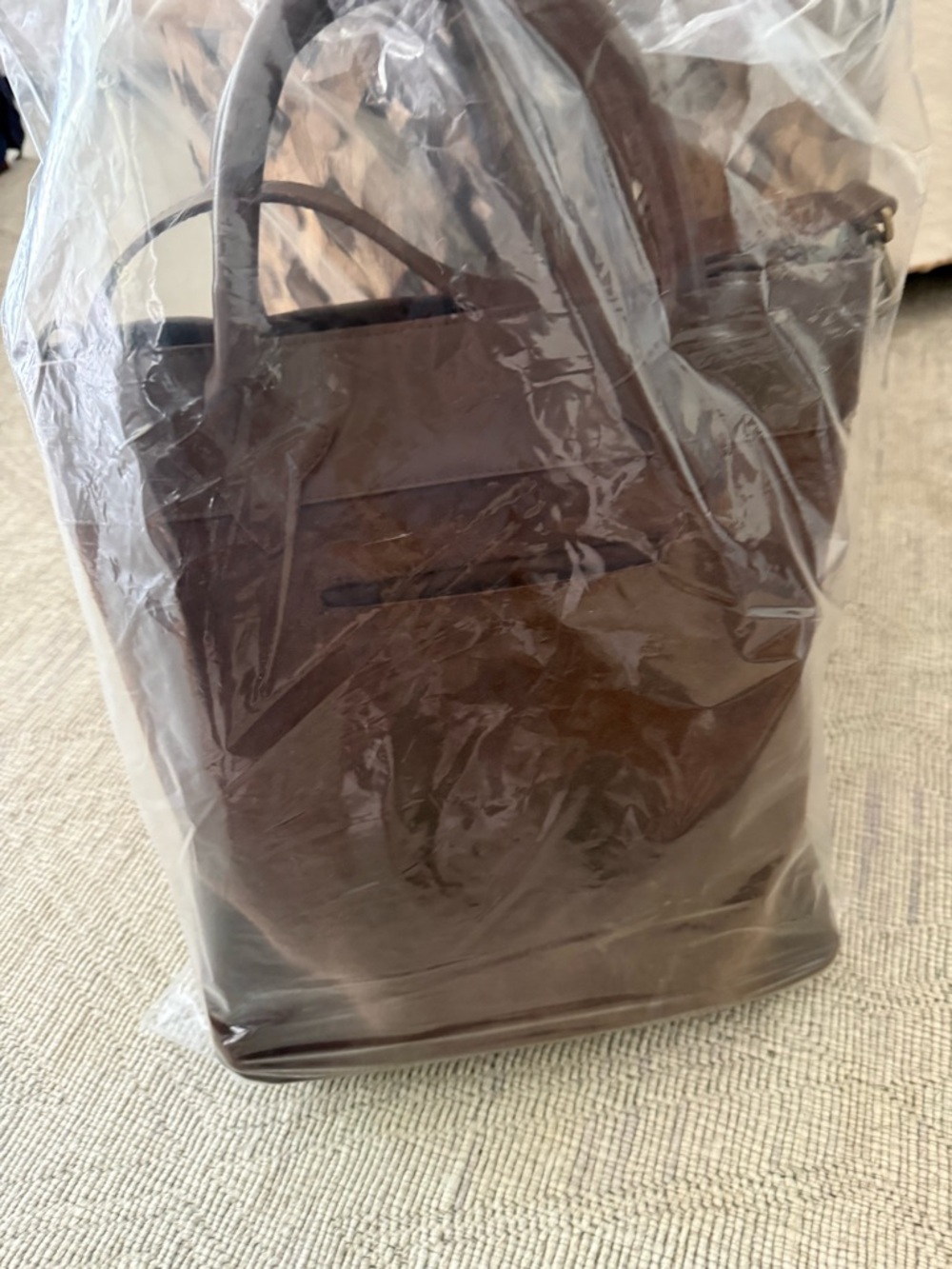 Lucchese Brown Suede & Leather Tote - Picture 6 of 7